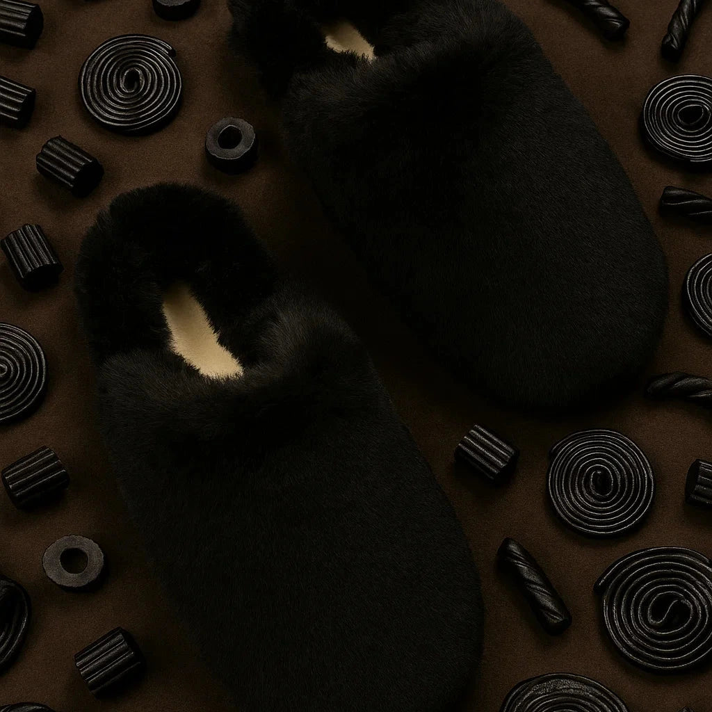 Can’t Be Fluffed Slippers - Caviar Creme