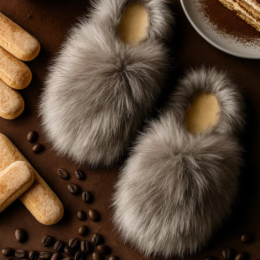 Don’t-Give-a-Fluff Faux Fox Slippers - Tiramisu